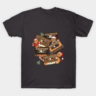 Retro Cassette Tapes With Christmas Carols T-Shirt